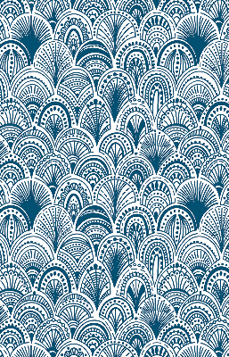 Store enrouleur occultant avec motif bleu