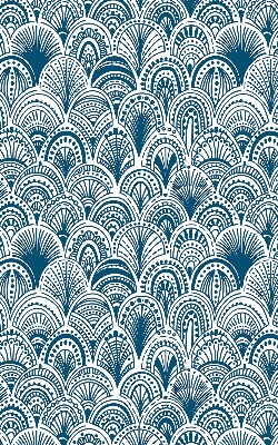 Store enrouleur occultant avec motif bleu