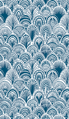 Store enrouleur occultant avec motif bleu