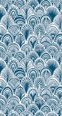 Store enrouleur occultant avec motif bleu