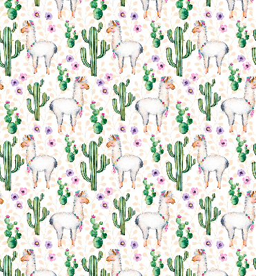 Store occultant fenêtre lamas et cactus
