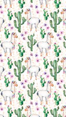 Store occultant fenêtre lamas et cactus