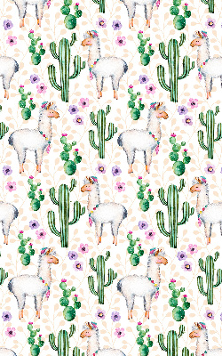 Store occultant fenêtre lamas et cactus