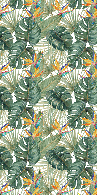 Store occultant pour fenêtre avec motif plantes tropicales
