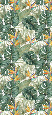 Store occultant pour fenêtre avec motif plantes tropicales