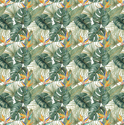 Store occultant pour fenêtre avec motif plantes tropicales