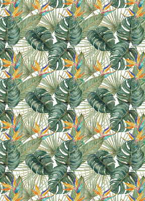Store occultant pour fenêtre avec motif plantes tropicales