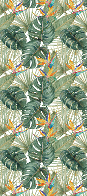 Store occultant pour fenêtre avec motif plantes tropicales