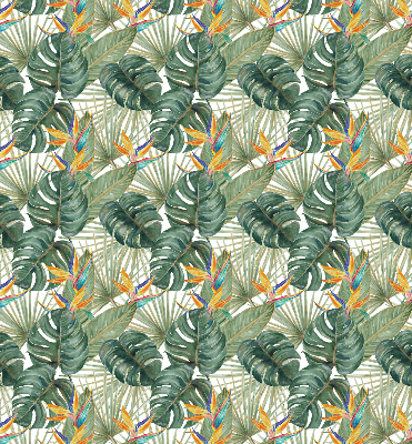 Store occultant pour fenêtre avec motif plantes tropicales