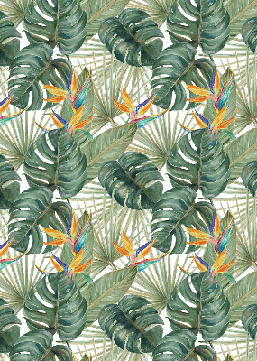 Store occultant pour fenêtre avec motif plantes tropicales