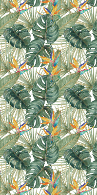 Store occultant pour fenêtre avec motif plantes tropicales