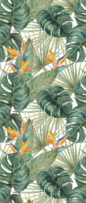 Store occultant pour fenêtre avec motif plantes tropicales