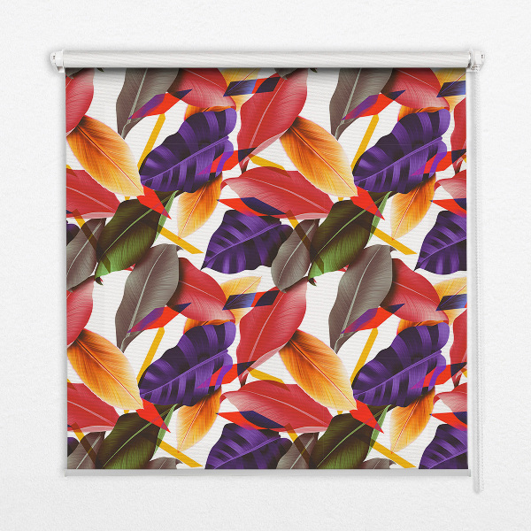 Store fenêtre intérieur feuilles colorées