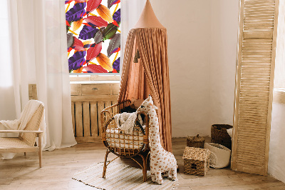 Store fenêtre intérieur feuilles colorées