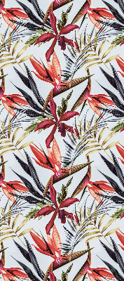 Store fenêtre intérieur avec feuilles exotiques