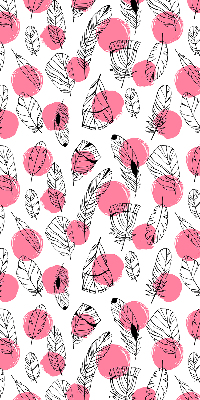 Store enrouleur occultant à plumes et points roses