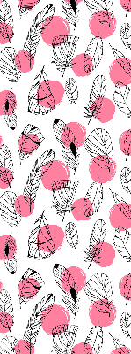 Store enrouleur occultant à plumes et points roses