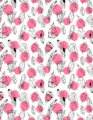 Store enrouleur occultant à plumes et points roses