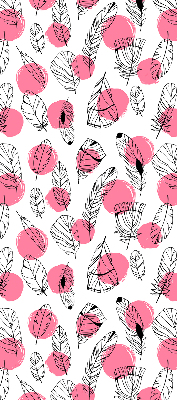 Store enrouleur occultant à plumes et points roses