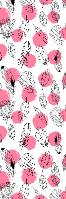 Store enrouleur occultant à plumes et points roses
