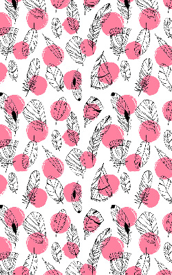 Store enrouleur occultant à plumes et points roses