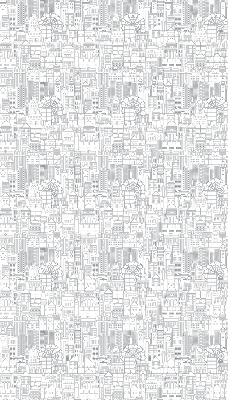 Store enrouleur occultant avec motif croquis de la ville