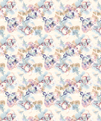 Store occultant fenêtre avec fleurs peintes colorées
