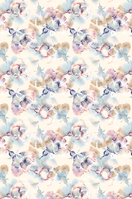 Store occultant fenêtre avec fleurs peintes colorées