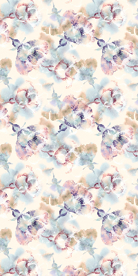 Store occultant fenêtre avec fleurs peintes colorées