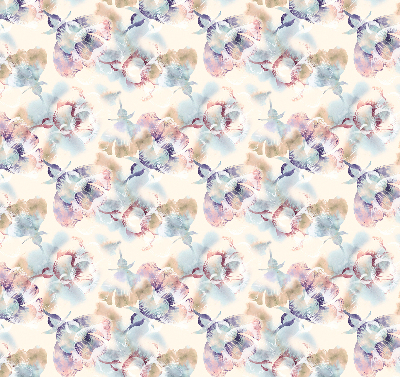 Store occultant fenêtre avec fleurs peintes colorées