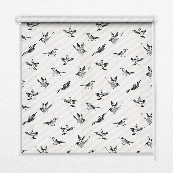 Store occultant fenêtre avec motif oiseaux