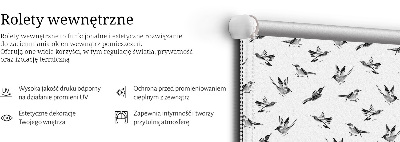 Store occultant fenêtre avec motif oiseaux
