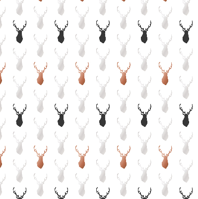 Store enrouleur occultant avec têtes de cerf dessinées