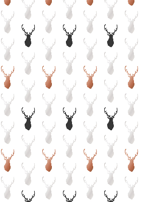Store enrouleur occultant avec têtes de cerf dessinées