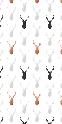 Store enrouleur occultant avec têtes de cerf dessinées