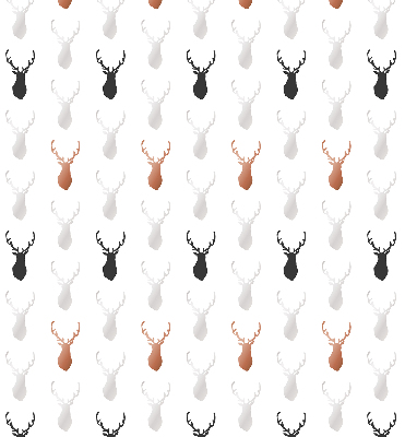 Store enrouleur occultant avec têtes de cerf dessinées