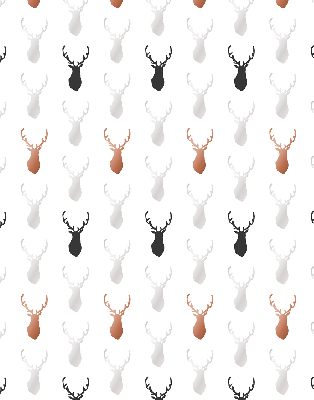Store enrouleur occultant avec têtes de cerf dessinées