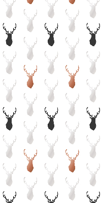Store enrouleur occultant avec têtes de cerf dessinées