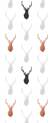 Store enrouleur occultant avec têtes de cerf dessinées