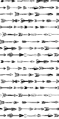 Store enrouleur occultant avec motif de croquis de flèches