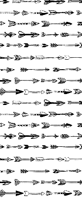 Store enrouleur occultant avec motif de croquis de flèches