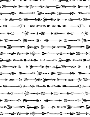 Store enrouleur occultant avec motif de croquis de flèches