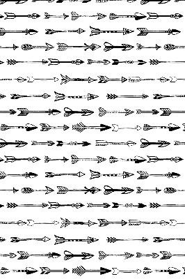 Store enrouleur occultant avec motif de croquis de flèches