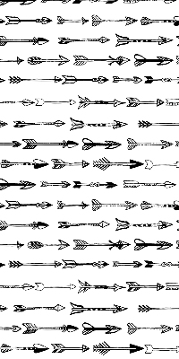 Store enrouleur occultant avec motif de croquis de flèches