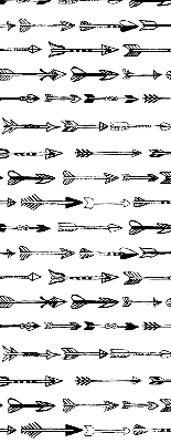 Store enrouleur occultant avec motif de croquis de flèches