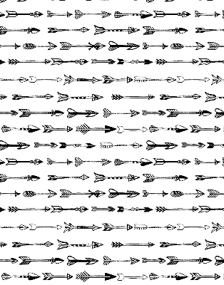 Store enrouleur occultant avec motif de croquis de flèches