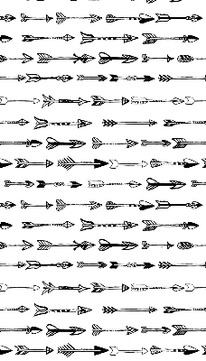 Store enrouleur occultant avec motif de croquis de flèches