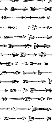 Store enrouleur occultant avec motif de croquis de flèches