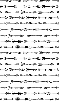 Store enrouleur occultant avec motif de croquis de flèches