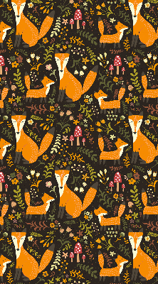 Store enrouleur occultant avec motif renards et plantes
